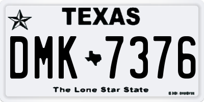 TX license plate DMK7376