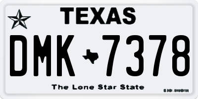 TX license plate DMK7378