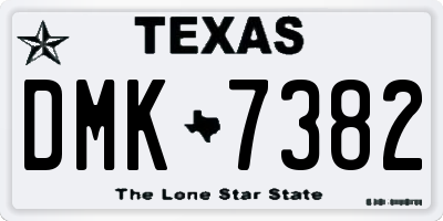 TX license plate DMK7382
