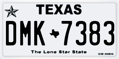 TX license plate DMK7383