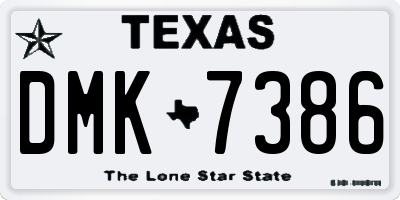 TX license plate DMK7386