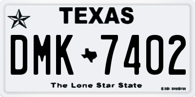 TX license plate DMK7402