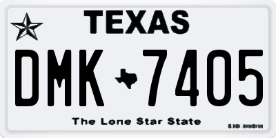 TX license plate DMK7405