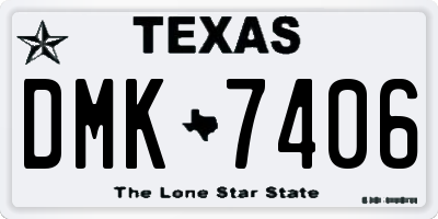 TX license plate DMK7406