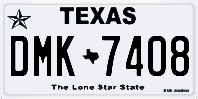 TX license plate DMK7408