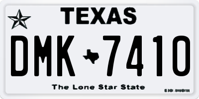 TX license plate DMK7410