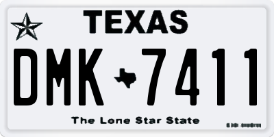 TX license plate DMK7411