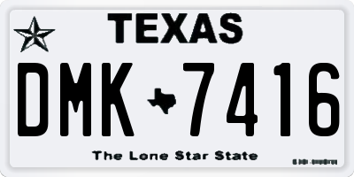 TX license plate DMK7416