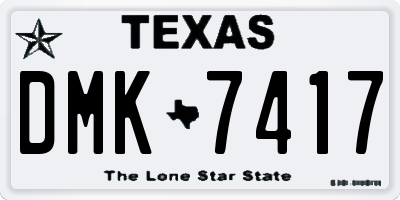 TX license plate DMK7417
