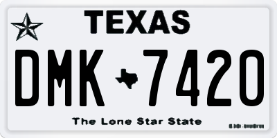 TX license plate DMK7420