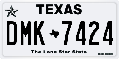 TX license plate DMK7424