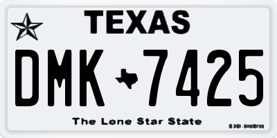 TX license plate DMK7425