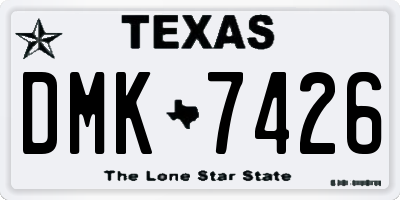 TX license plate DMK7426