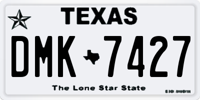 TX license plate DMK7427