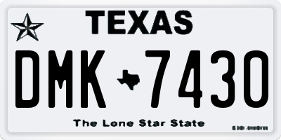 TX license plate DMK7430