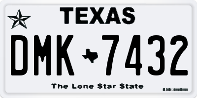 TX license plate DMK7432