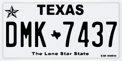 TX license plate DMK7437