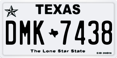 TX license plate DMK7438