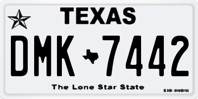 TX license plate DMK7442