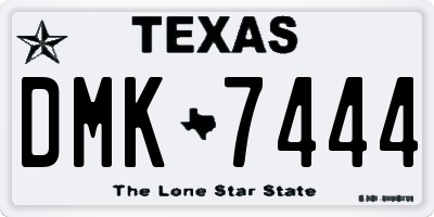 TX license plate DMK7444