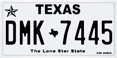 TX license plate DMK7445
