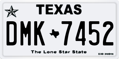 TX license plate DMK7452