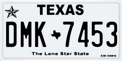 TX license plate DMK7453