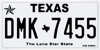 TX license plate DMK7455