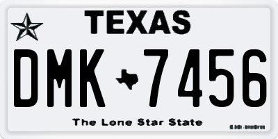 TX license plate DMK7456