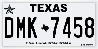 TX license plate DMK7458