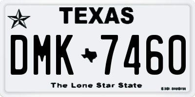 TX license plate DMK7460