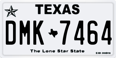 TX license plate DMK7464