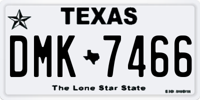 TX license plate DMK7466
