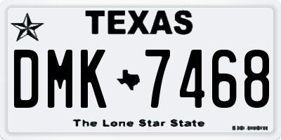 TX license plate DMK7468