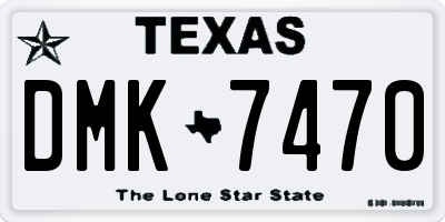 TX license plate DMK7470