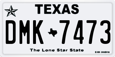 TX license plate DMK7473