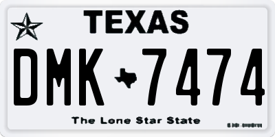 TX license plate DMK7474