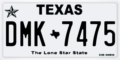 TX license plate DMK7475