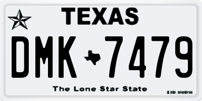 TX license plate DMK7479