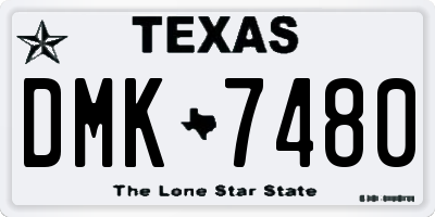 TX license plate DMK7480