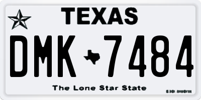 TX license plate DMK7484