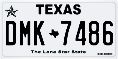 TX license plate DMK7486