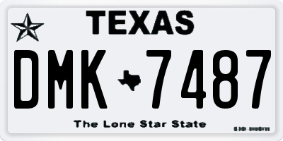 TX license plate DMK7487