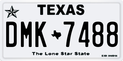 TX license plate DMK7488