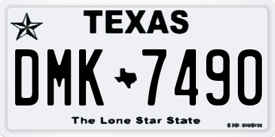 TX license plate DMK7490