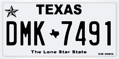 TX license plate DMK7491