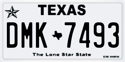 TX license plate DMK7493