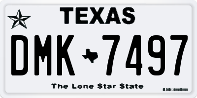 TX license plate DMK7497