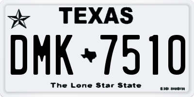 TX license plate DMK7510