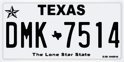 TX license plate DMK7514